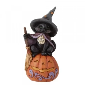 6009515 - Black Cat on Pumpkin (Mini Figurine) - Masterpieces.nl