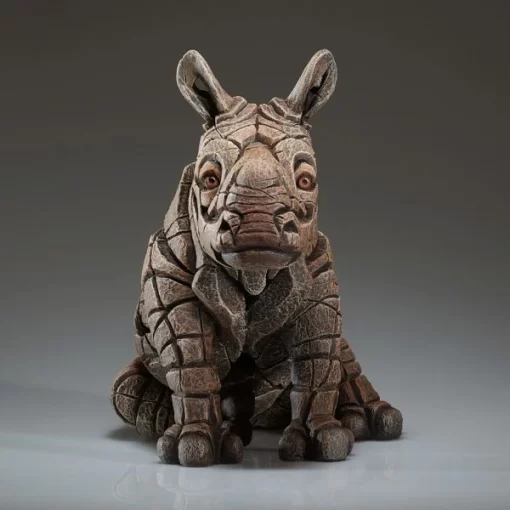 White Rhinoceros Calf - ED48 - Edge Sculpture - Masterpieces