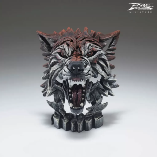 Wolf Bust Miniature - EDMIN04 - Edge Sculpture - Matt Buckley - Masterpieces.nl