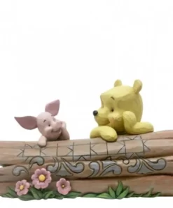 6005964 - Truncated Conversation (Pooh and Piglet on a Log Figurine) - Disney Jim Shore - Masterpieces.nl