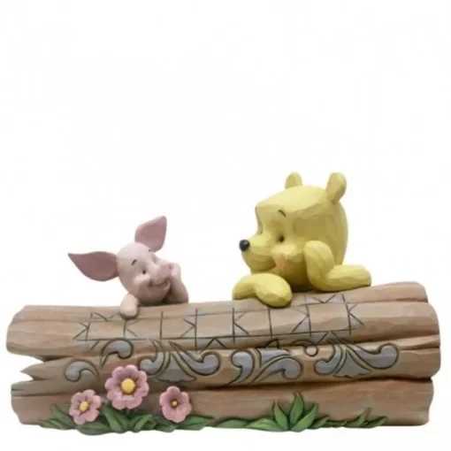 6005964 - Truncated Conversation (Pooh and Piglet on a Log Figurine) - Disney Jim Shore - Masterpieces.nl