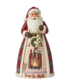 6008306 - Twas the Night Before Christmas (Santa by the Fireplace Figurine) - Heartwood Creek - Masterpieces.nl