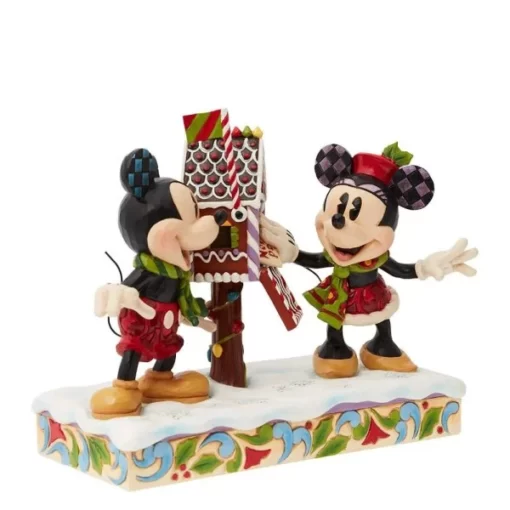 6015001 - Mickey & Minnie Mouse Posting a Christmas Letter - Disney Jim Shore - Masterpieces.nl