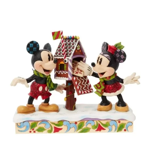 6015001 - Mickey & Minnie Mouse Posting a Christmas Letter - Disney Jim Shore - Masterpieces.nl