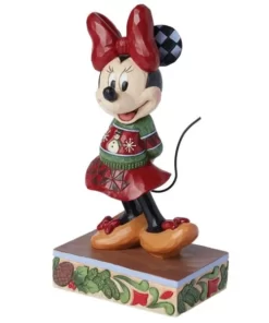 6015003 - Minnie Mouse Christmas Sweater Figurine - Disney Jim Shore - Masterpieces.nl