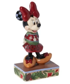 6015003 - Minnie Mouse Christmas Sweater Figurine - Disney Jim Shore - Masterpieces.nl