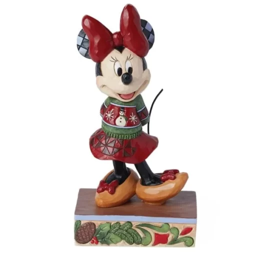 6015003 - Minnie Mouse Christmas Sweater Figurine - Disney Jim Shore - Masterpieces.nl