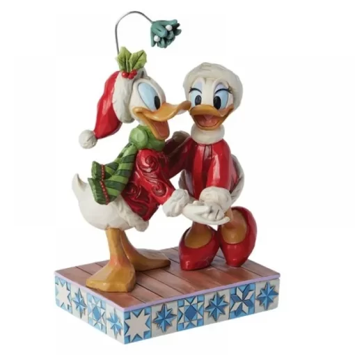 6015004 - Donald Duck and Daisy Duck Mistletoe Christmas Figurine - Disney Jim Shore - Masterpieces.nl