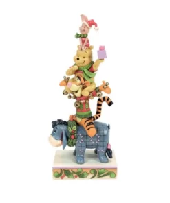 6015005 - Christmas Winnie the Pooh Stacked Figurine - Disney Jim Shore - Masterpieces.nl