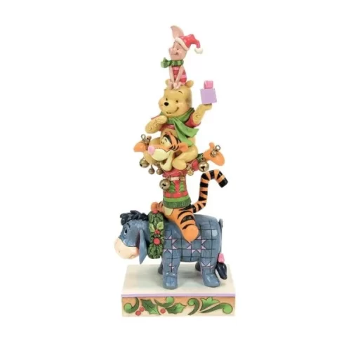 6015005 - Christmas Winnie the Pooh Stacked Figurine - Disney Jim Shore - Masterpieces.nl