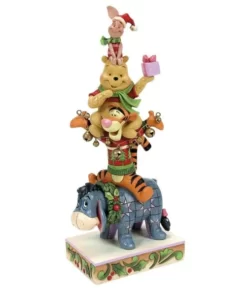 6015005 - Christmas Winnie the Pooh Stacked Figurine - Disney Jim Shore - Masterpieces.nl