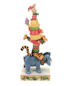 6015005 - Christmas Winnie the Pooh Stacked Figurine - Disney Jim Shore - Masterpieces.nl