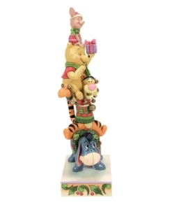 6015005 - Christmas Winnie the Pooh Stacked Figurine - Disney Jim Shore - Masterpieces.nl