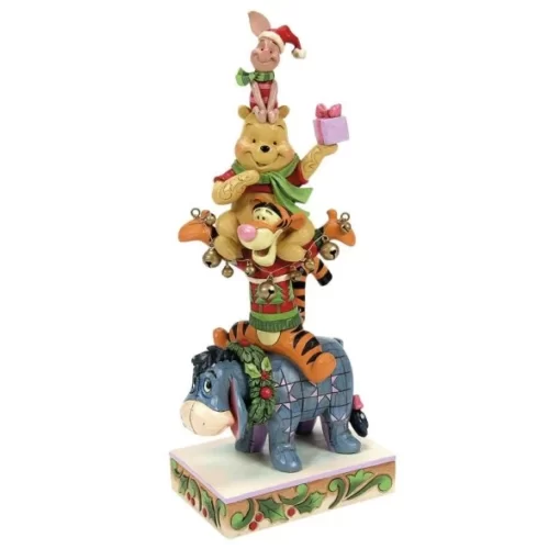 6015005 - Christmas Winnie the Pooh Stacked Figurine - Disney Jim Shore - Masterpieces.nl