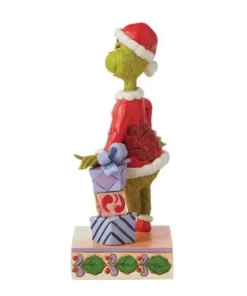 6015218 - Grinch Leaning on Stacked Gifts Figurine - Masterpieces.nl