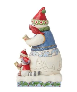 6015455 - Snowman with Carolling Animals Figurine - Heartwood Creek - Masterpieces.nl