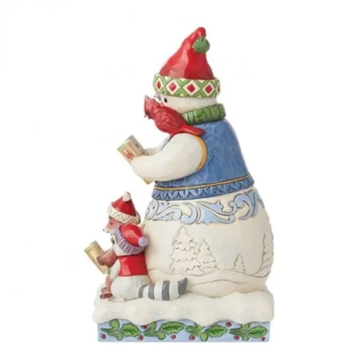 6015455 - Snowman with Carolling Animals Figurine - Heartwood Creek - Masterpieces.nl