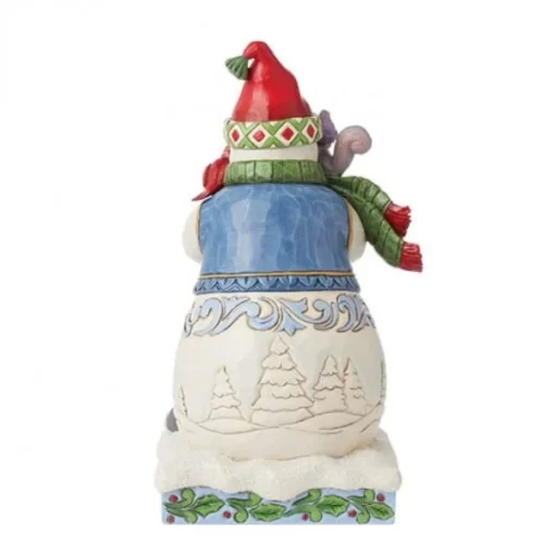 6015455 - Snowman with Carolling Animals Figurine - Heartwood Creek - Masterpieces.nl