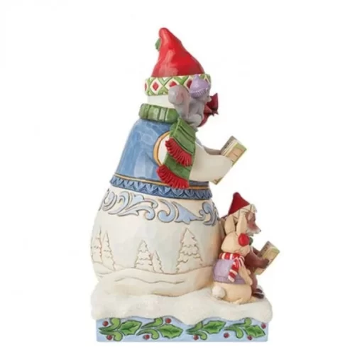 6015455 - Snowman with Carolling Animals Figurine - Heartwood Creek - Masterpieces.nl